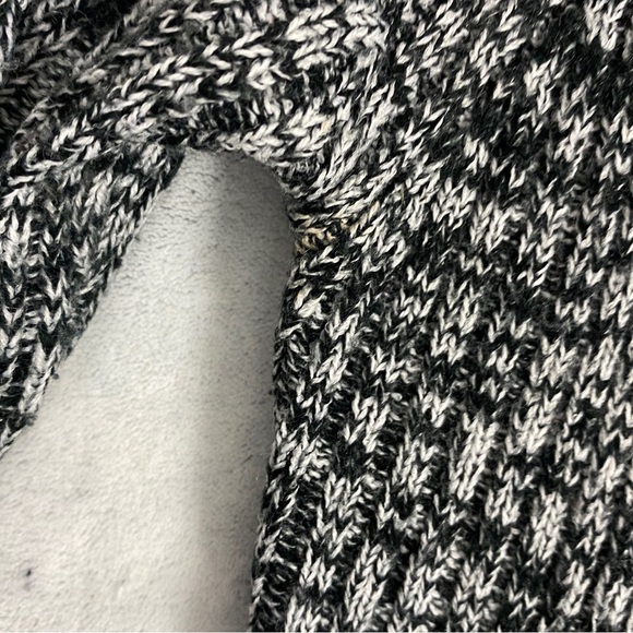 UK2LA Waterfall Front Cardigan Heather Grey Ribbed Knit Sz Small - Picture 10 of 12